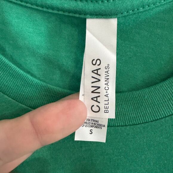 CANVAS New Kelly Green "Sorry About My Irish Goodbye" Graphic Tee Size S - Picture 3 of 5